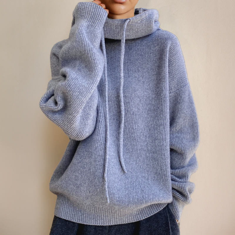 Oversized Hoodie | High Neck Drawstring Jumper