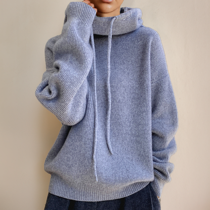 Oversized Hoodie | High Neck Drawstring Jumper