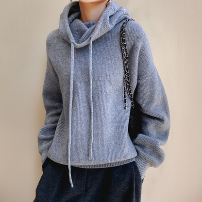 Oversized Hoodie | High Neck Drawstring Jumper