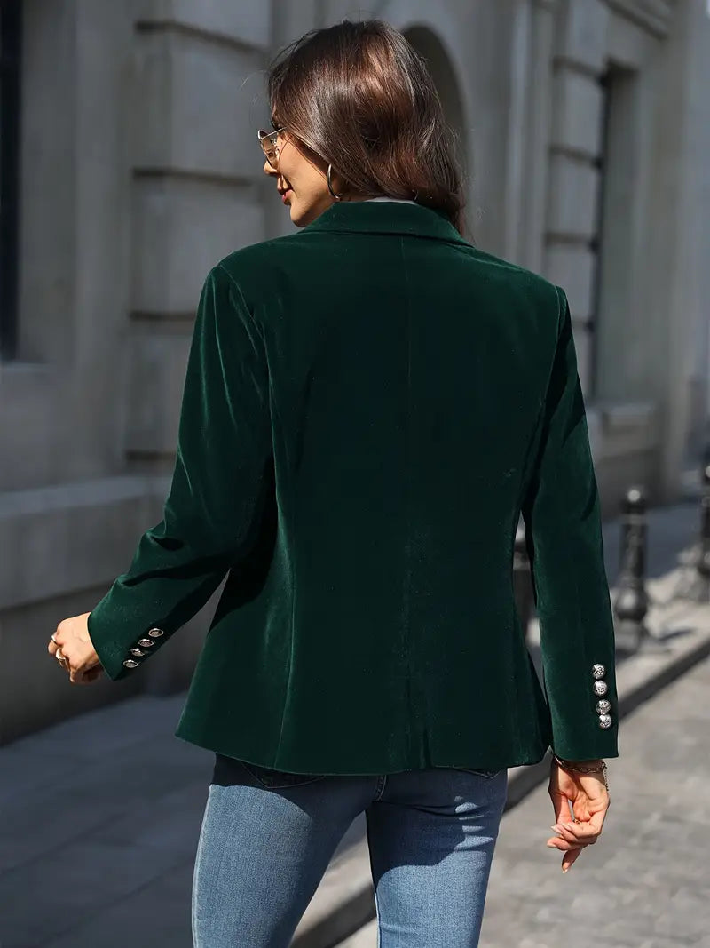 Blazer | Notched Lapel Single-Button Blazer