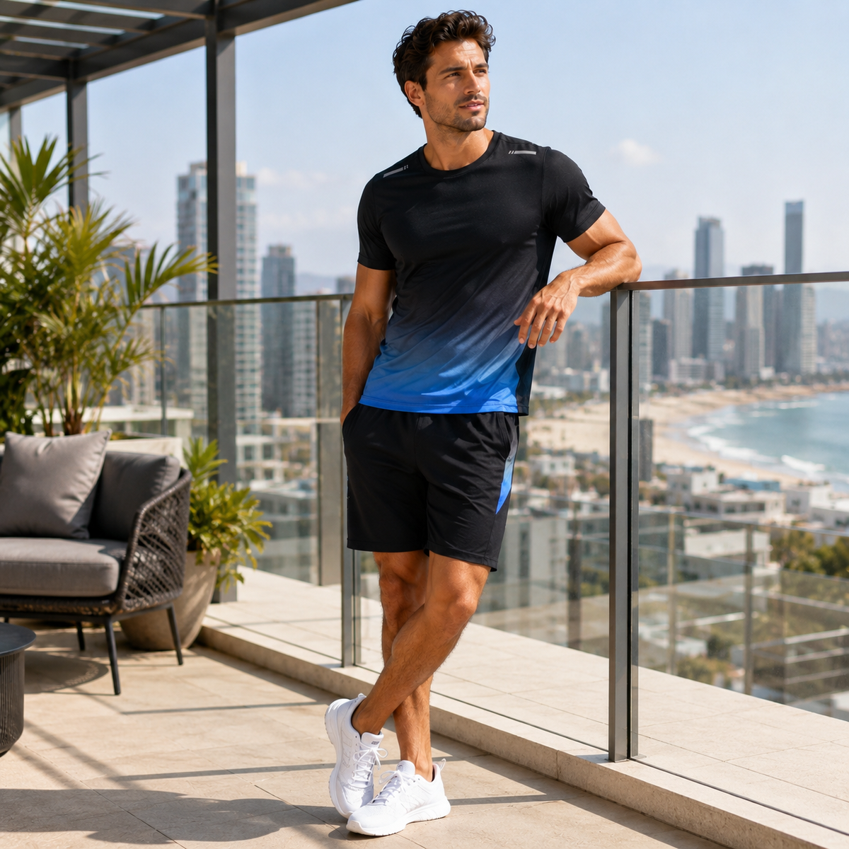 Activewear Set | Quick-Dry T-Shirt & Shorts Set