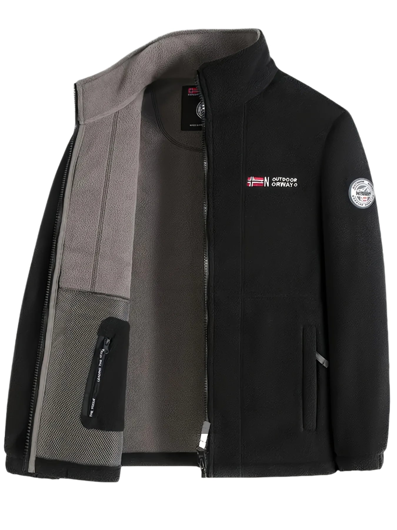 Warm High-Collar Outdoor Fleece Jacket