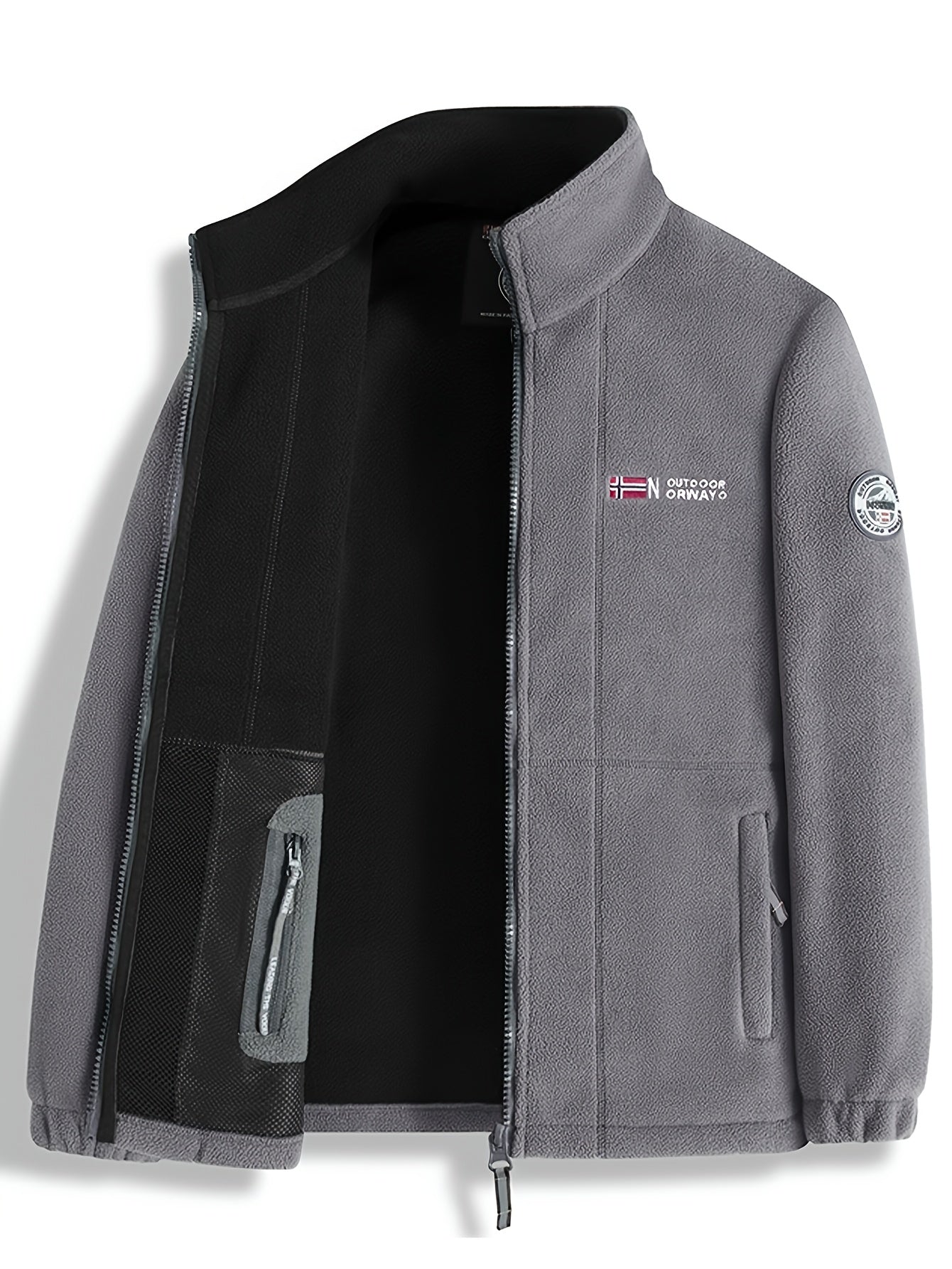 Warm High-Collar Outdoor Fleece Jacket