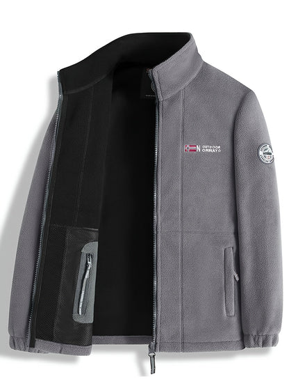 Warm High-Collar Outdoor Fleece Jacket