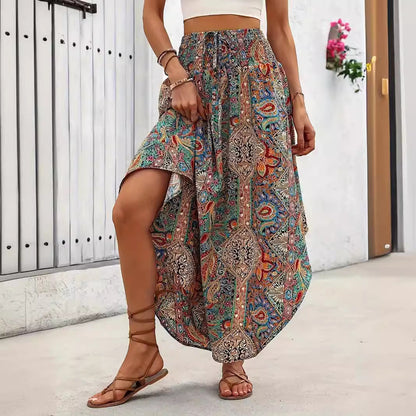 Women's Skirt | Printed A-Line Midi Skirt