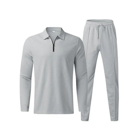 Men's cotton top and trousers co-ord set in grey
