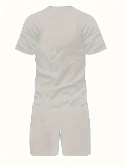 Men's Set | Cotton T-Shirt & Shorts Two-Piece Summer Set
