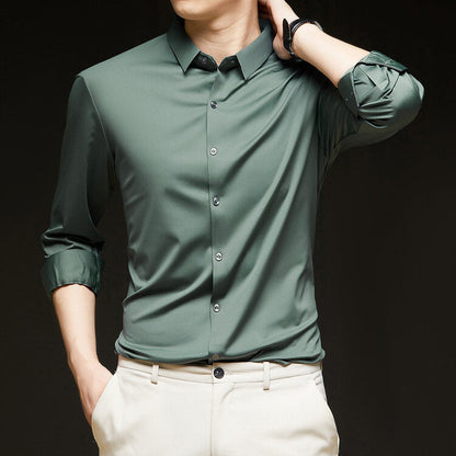 Men's Shirt | Slim-Fit Long-Sleeve Button Shirt