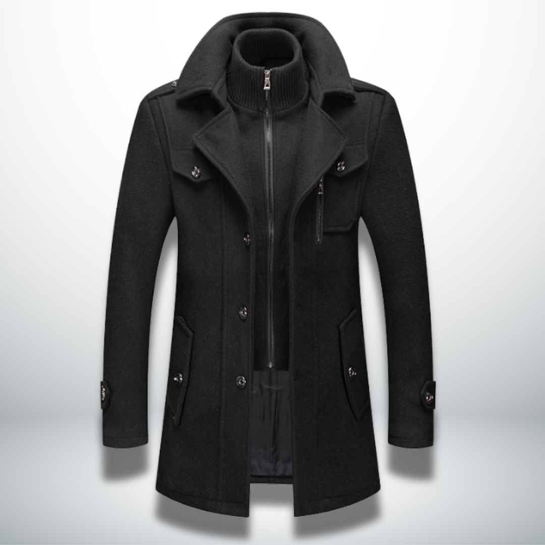 Men's Coat | Smart-Casual Button Overcoat