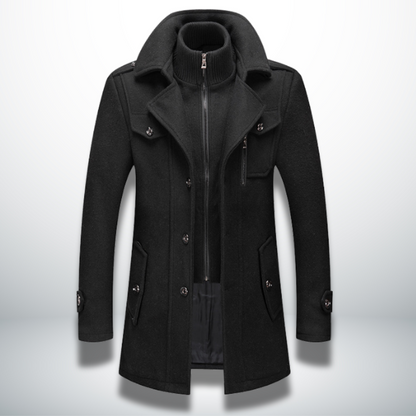 Men's Coat | Smart-Casual Button Overcoat