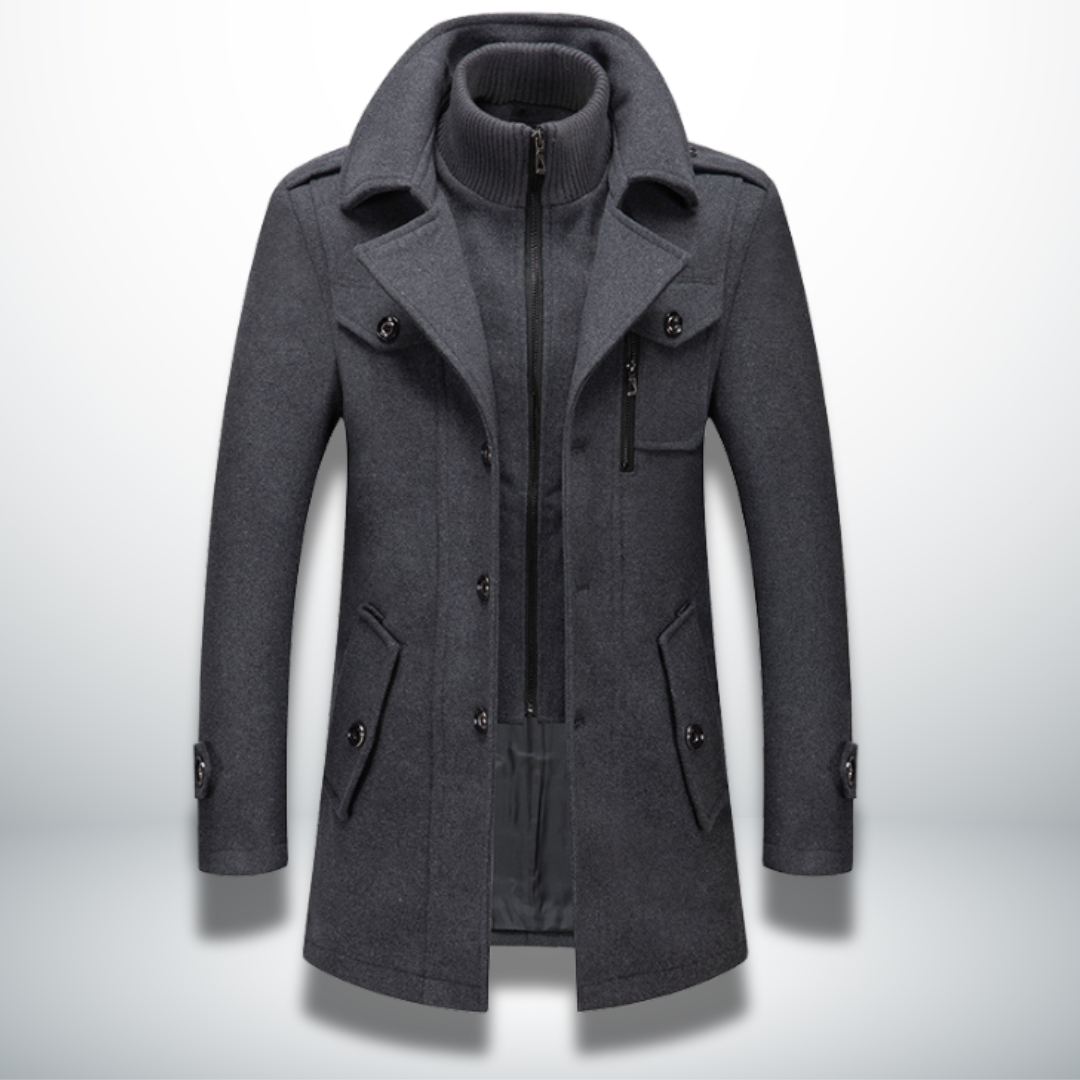 Men's Coat | Smart-Casual Button Overcoat