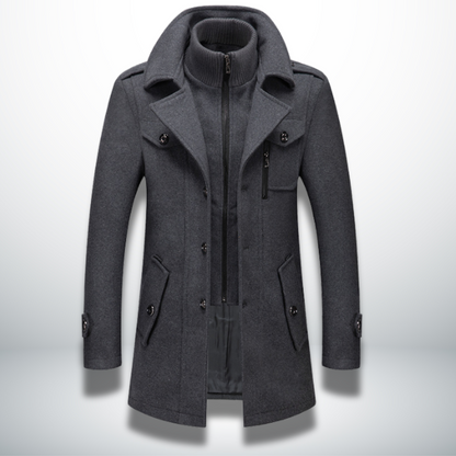 Men's Coat | Smart-Casual Button Overcoat