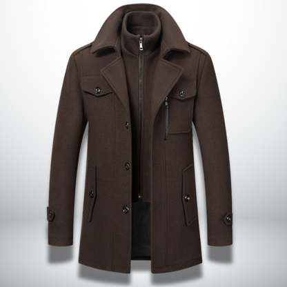 Men's Coat | Smart-Casual Button Overcoat