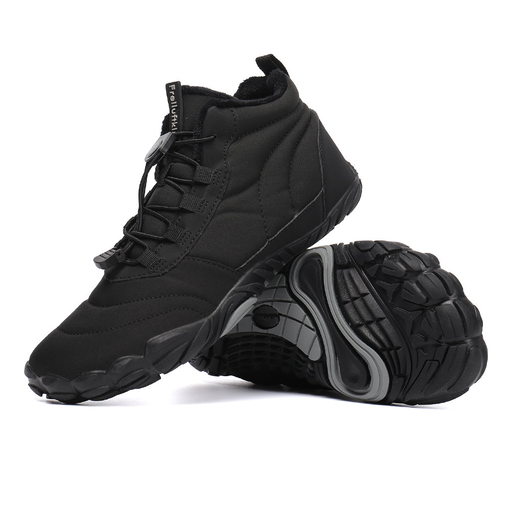 Women's water-resistant barefoot winter trainers