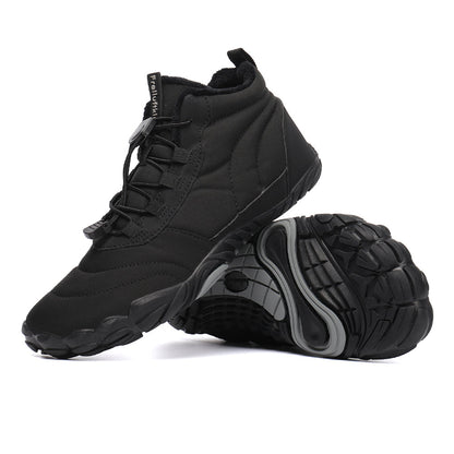 Women's water-resistant barefoot winter trainers