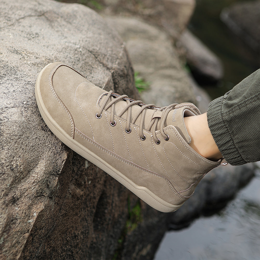 Mid-Top Barefoot Sneakers | Water-Resistant Ankle Shoes