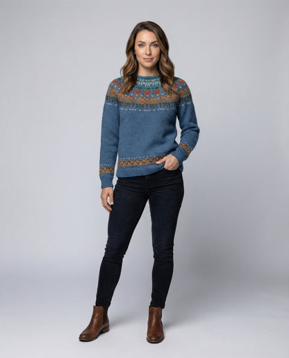 Knit Jumper | Vintage Pattern Relaxed Sweater