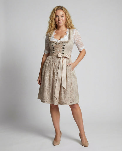 Dirndl Dress | Traditional Lace-Up Bodice Dress