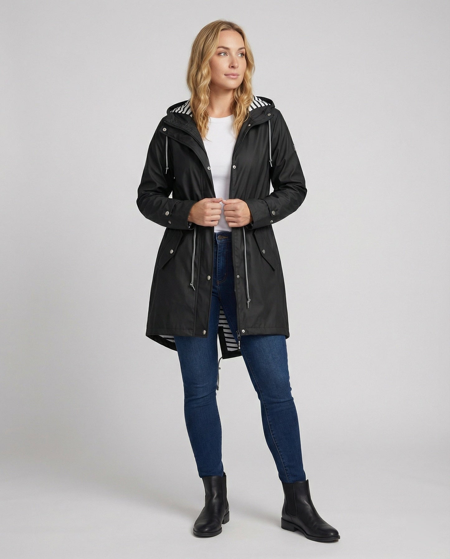 Hooded Rain Jacket | Water-Resistant Spring Jacket