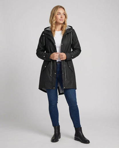 Hooded Rain Jacket | Water-Resistant Spring Jacket