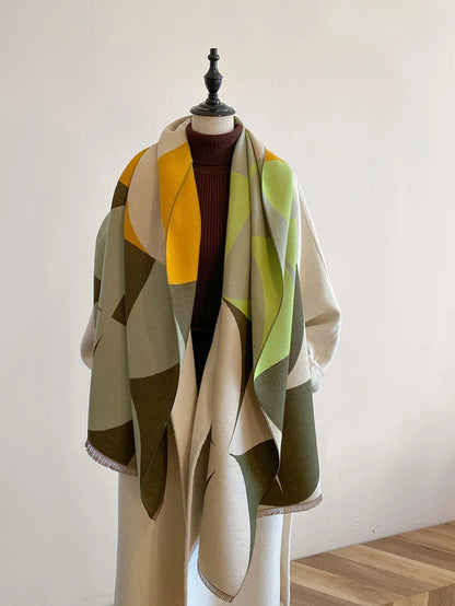 Reversible Cashmere Scarf | Soft Warm Wrap