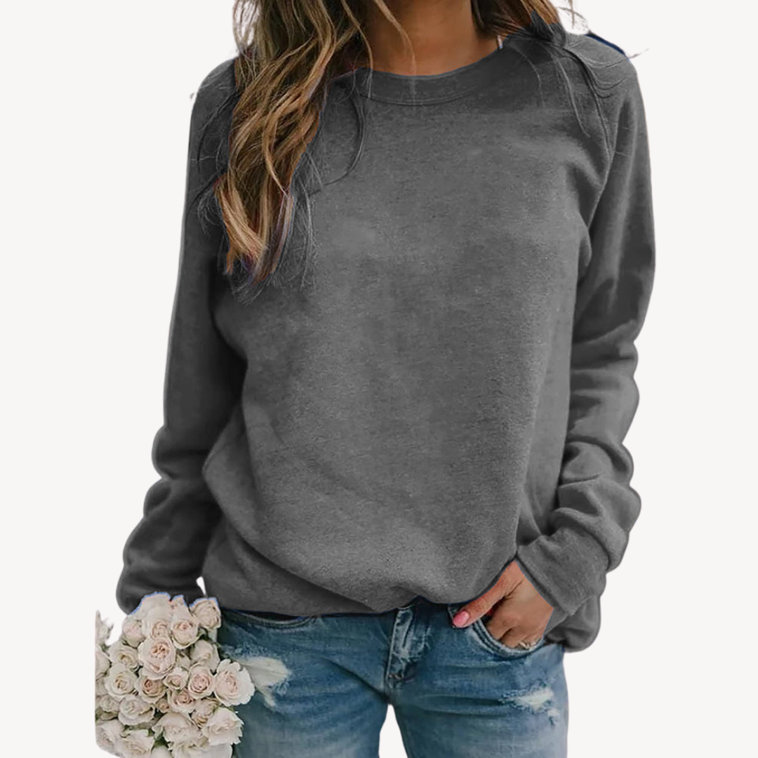 Crew Neck Sweatshirt | Relaxed Fit Cotton Pullover