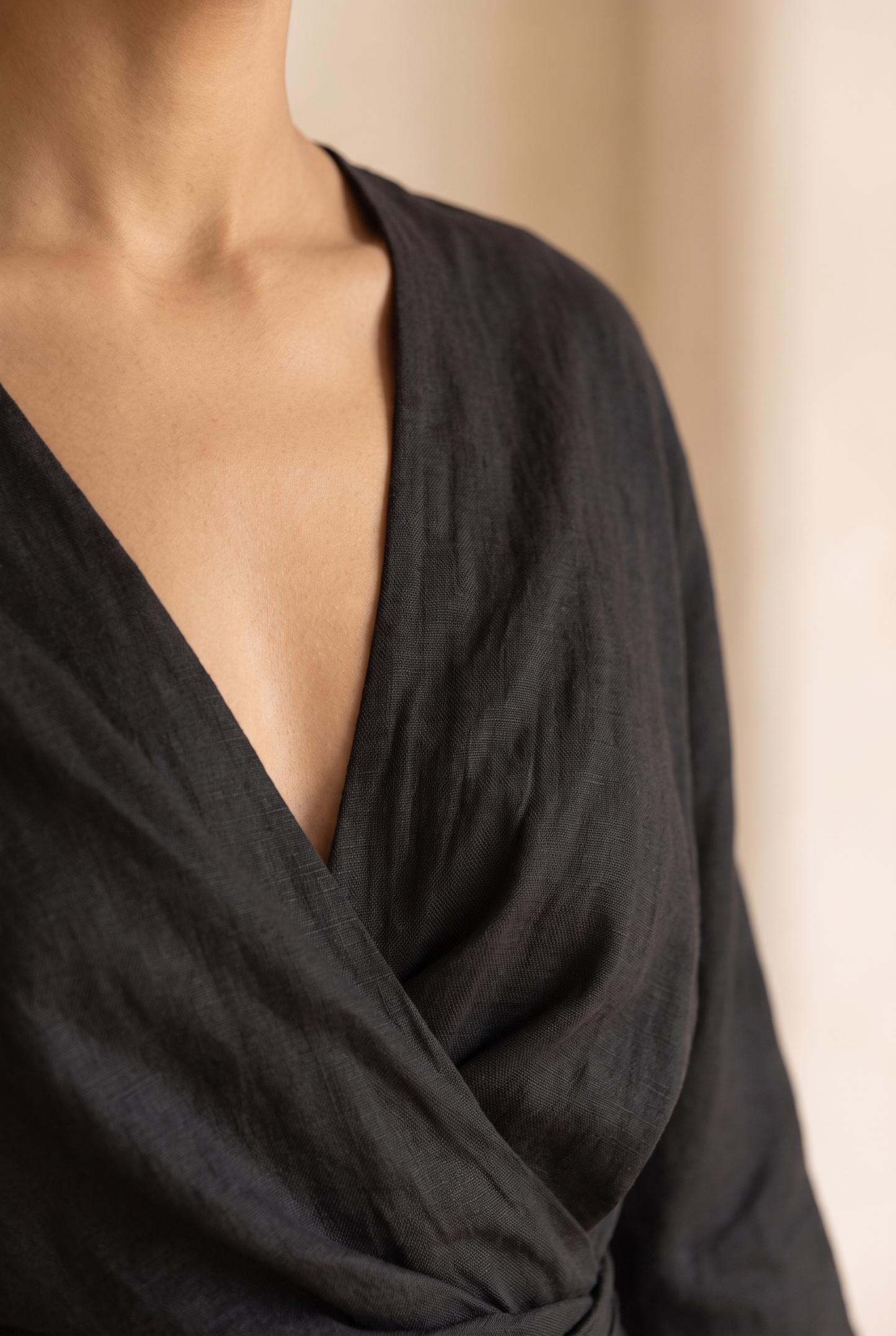 Women's Dress | Linen-Blend V-Neck Maxi Dress