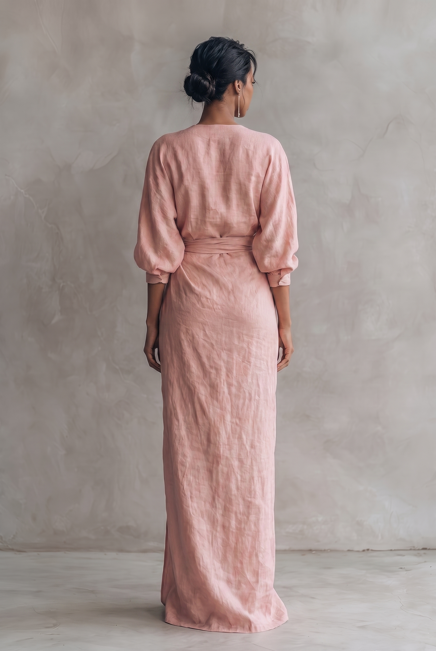 Women's Dress | Linen-Blend V-Neck Maxi Dress