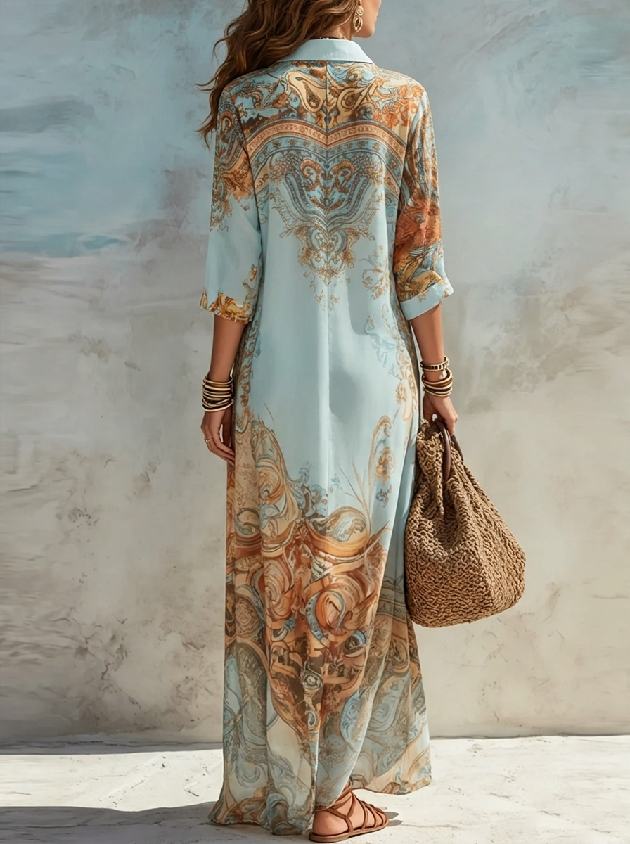 Women's Dress | Paisley Print Maxi Dress