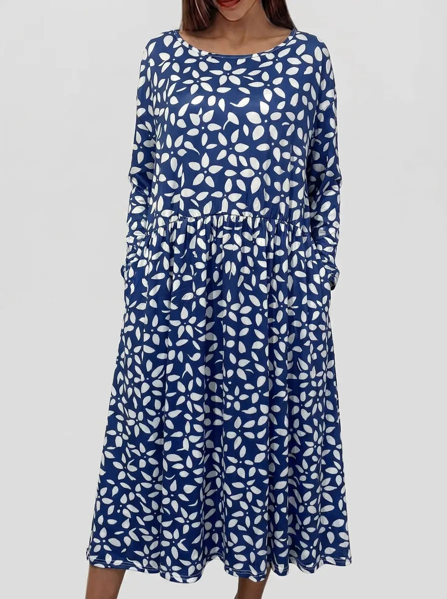 Women's Dress | Coastal Floral Midi Dress