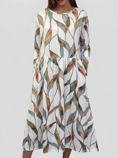 Women's Dress | Coastal Floral Midi Dress