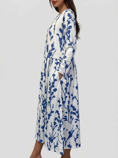 Women's Dress | Coastal Floral Midi Dress