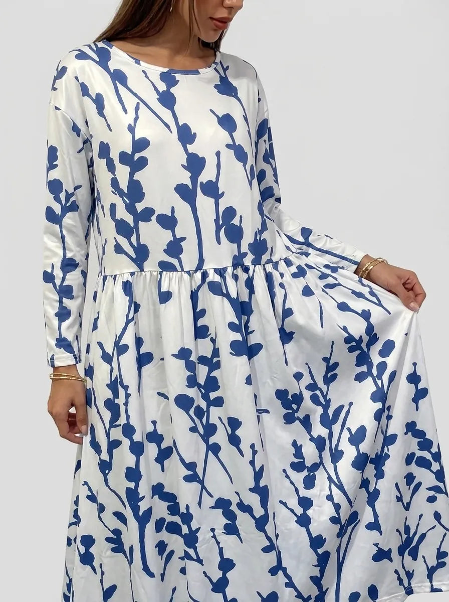 Women's Dress | Coastal Floral Midi Dress