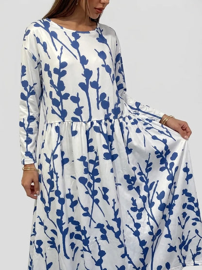 Women's Dress | Coastal Floral Midi Dress
