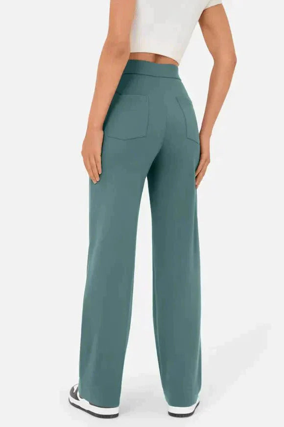Linen Wide Leg Trousers | High Waist Street Style