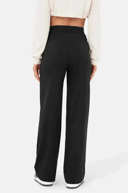 Linen Wide Leg Trousers | High Waist Street Style