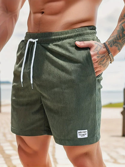 Men's quick-dry swim board shorts in blue