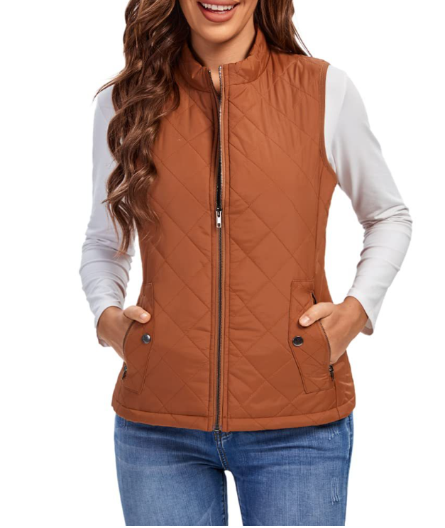 Women's Vest | Lightly Padded Zip-Up Vest