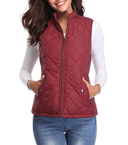 Women's Vest | Lightly Padded Zip-Up Vest