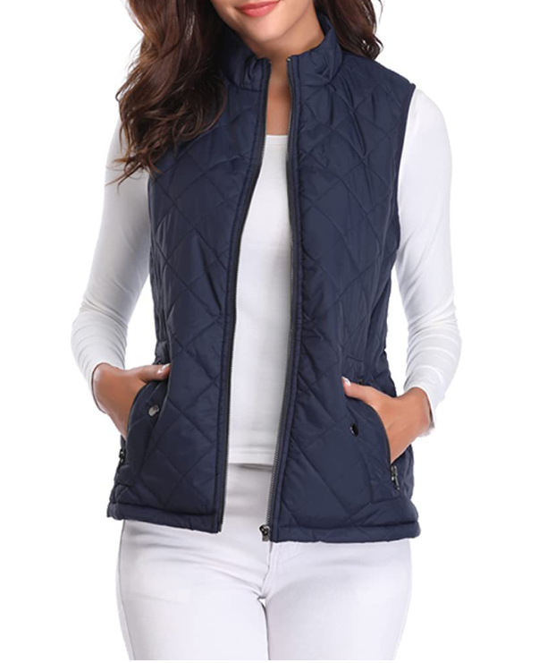 Women's Vest | Lightly Padded Zip-Up Vest