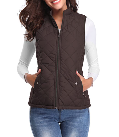 Women's Vest | Lightly Padded Zip-Up Vest