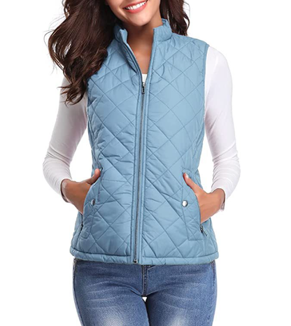 Women's Vest | Lightly Padded Zip-Up Vest