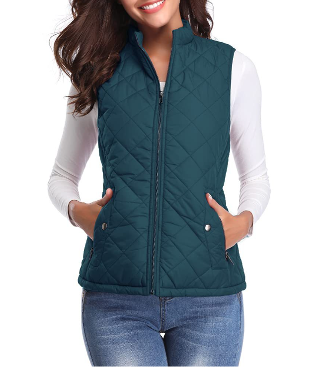 Women's Vest | Lightly Padded Zip-Up Vest