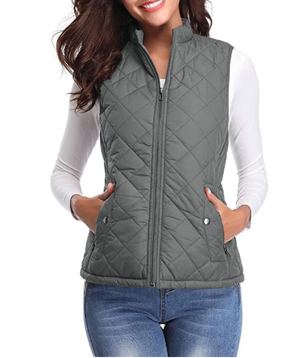 Women's Vest | Lightly Padded Zip-Up Vest