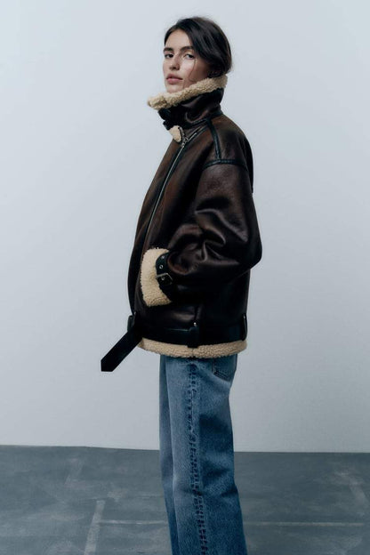Women's Jacket | Lapel Water-Repellent Insulated Jacket