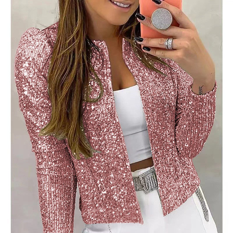Women's Blazer | Shimmer Silk-Blend Blazer