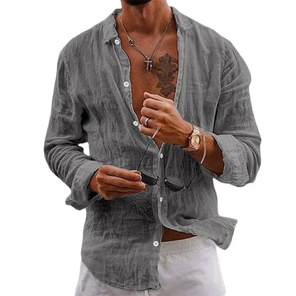 Men's Shirt | Relaxed Button-Up Linen Shirt