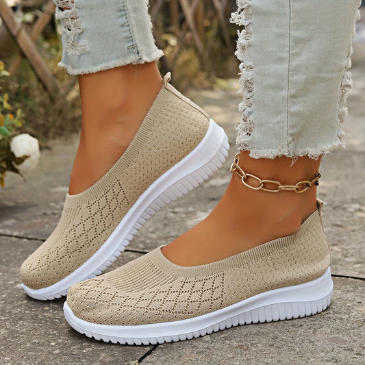 Orthopedic Slip-On Shoes | Knit Upper Closed-Toe Shoes
