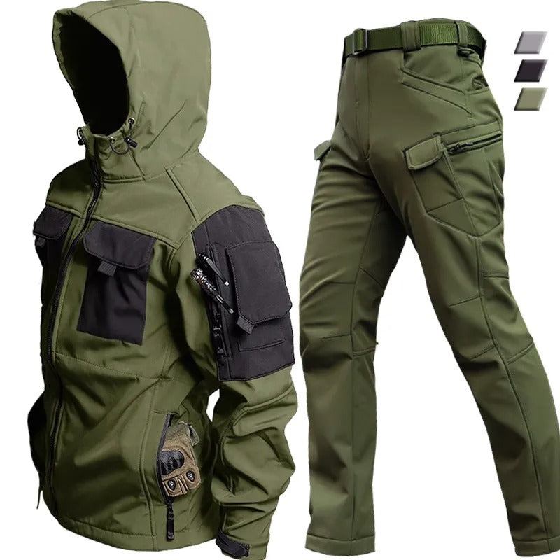 Men's water-resistant softshell outdoor set