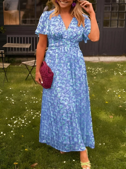 Women's Dress | Floral V-Neck Summer Dress